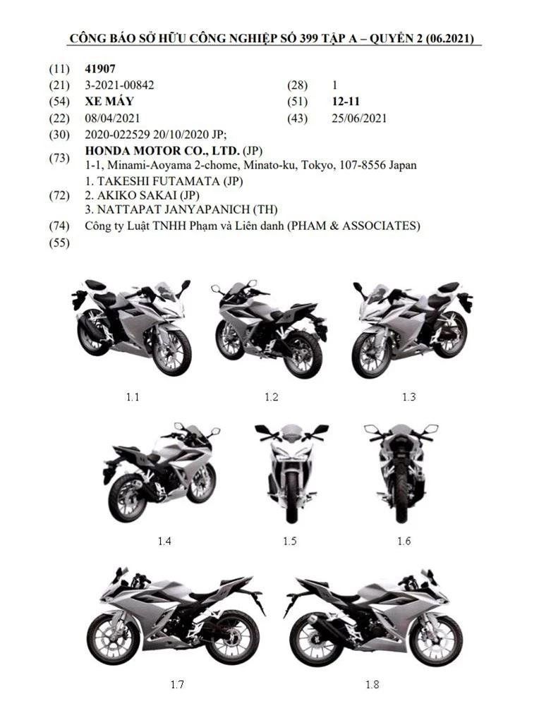Honda Viet Nam dang ky ban quyen sportbike 150 cc anh 1