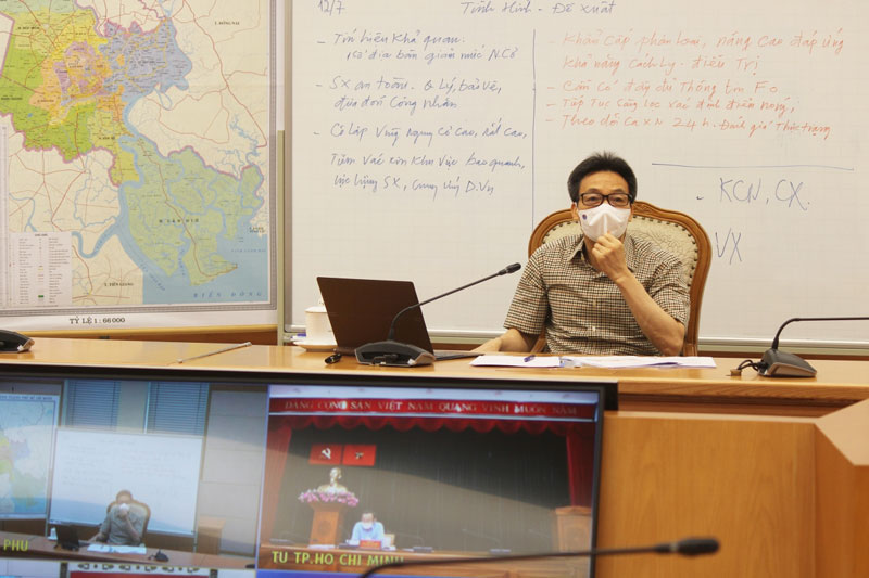 Phó Thủ tướng Vũ Đức Đam: TP. Hồ Chí Minh cần tính đến phương án cách ly F1 tại nhà