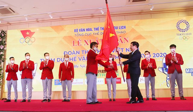 Lễ xuất quân Đoàn Thể thao Việt Nam tham dự Olympic Tokyo 2020