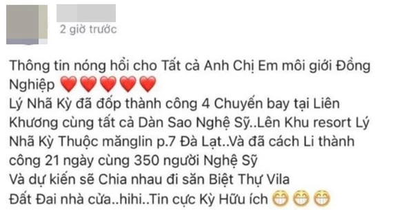 Xôn xao thông tin Lý Nhã Kỳ bao 4 chuyến bay đưa 350 nghệ sĩ lên resort Đà Lạt giữa dịch, chính chủ lên tiếng - Ảnh 1.