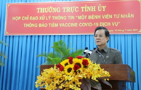 Bí thư Tỉnh ủy An Giang Lê Hồng Quang triệu tập cuộc họp khẩn cấp, chỉ đạo xử lý về việc đăng tải thông tin sai sự thật của Bệnh viện Hanh Phúc.