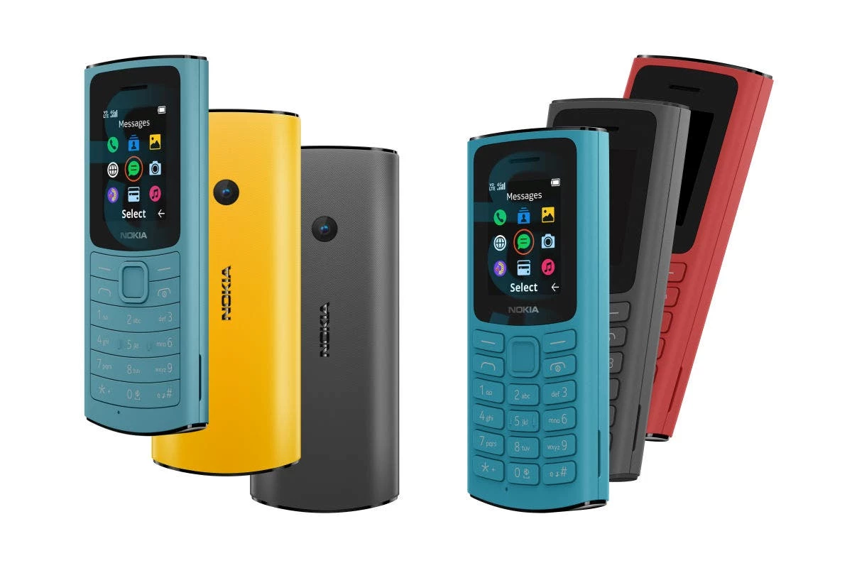 Nokia 110 4G (trái) và Nokia 105 4G.