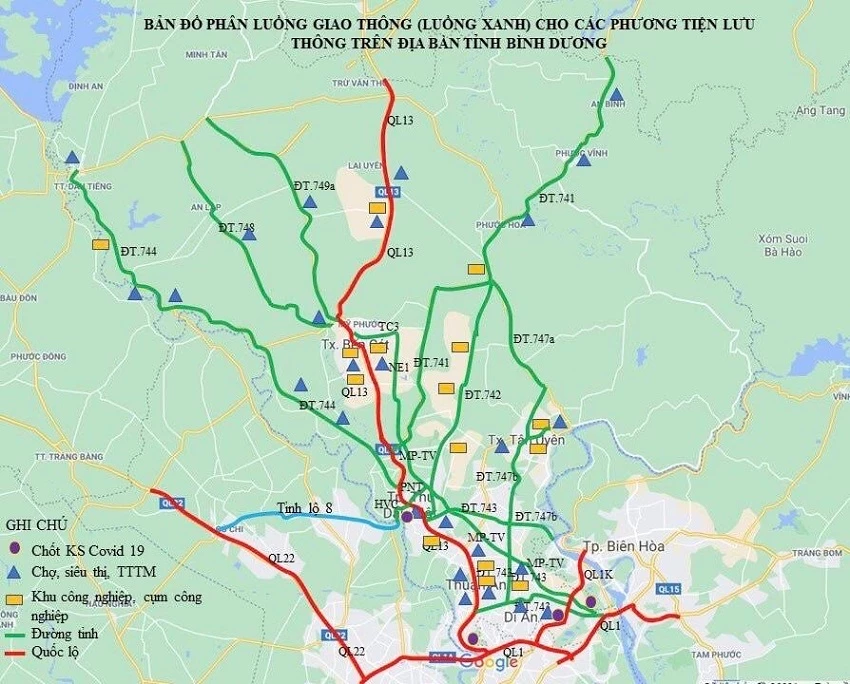 “Luồng xanh” vận chuyển chuyên gia, công nhân và vận tải hàng hóa trên địa bàn tỉnh Bình Dương.