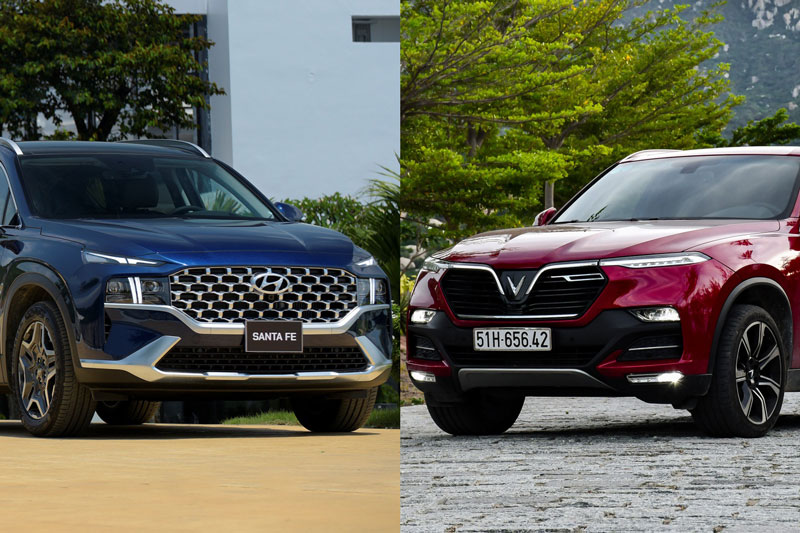 Tầm giá 1,3 tỷ đồng, chọn Hyundai Santa Fe hay VinFast Lux SA2.0?