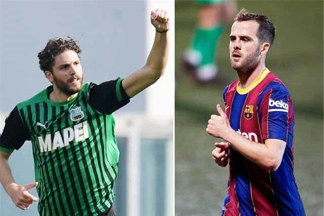 Juventus muốn mua Locatelli (trái) hay Pjanic để thay thế Arthur (ảnh trên)