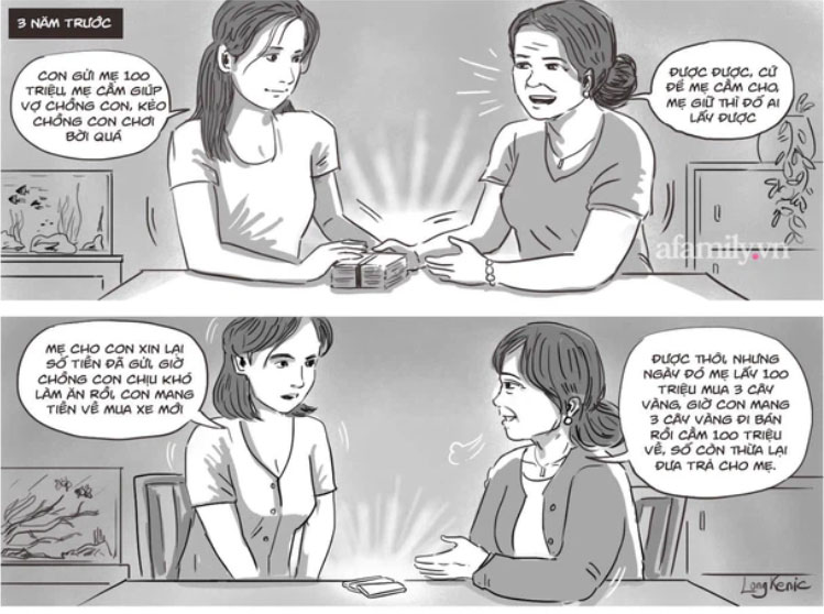 Nhờ mẹ chồng giữ hộ 100 triệu, 3 năm sau đòi lại, bà đưa ra yêu cầu sốc óc làm tôi chưng hửng