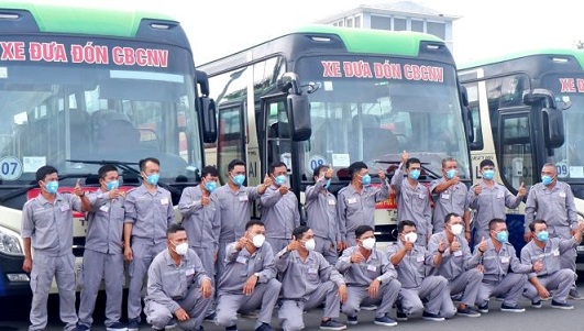 Quảng Nam: Lễ khởi hành đoàn xe vào TP Hồ Chí Minh đón người dân về quê