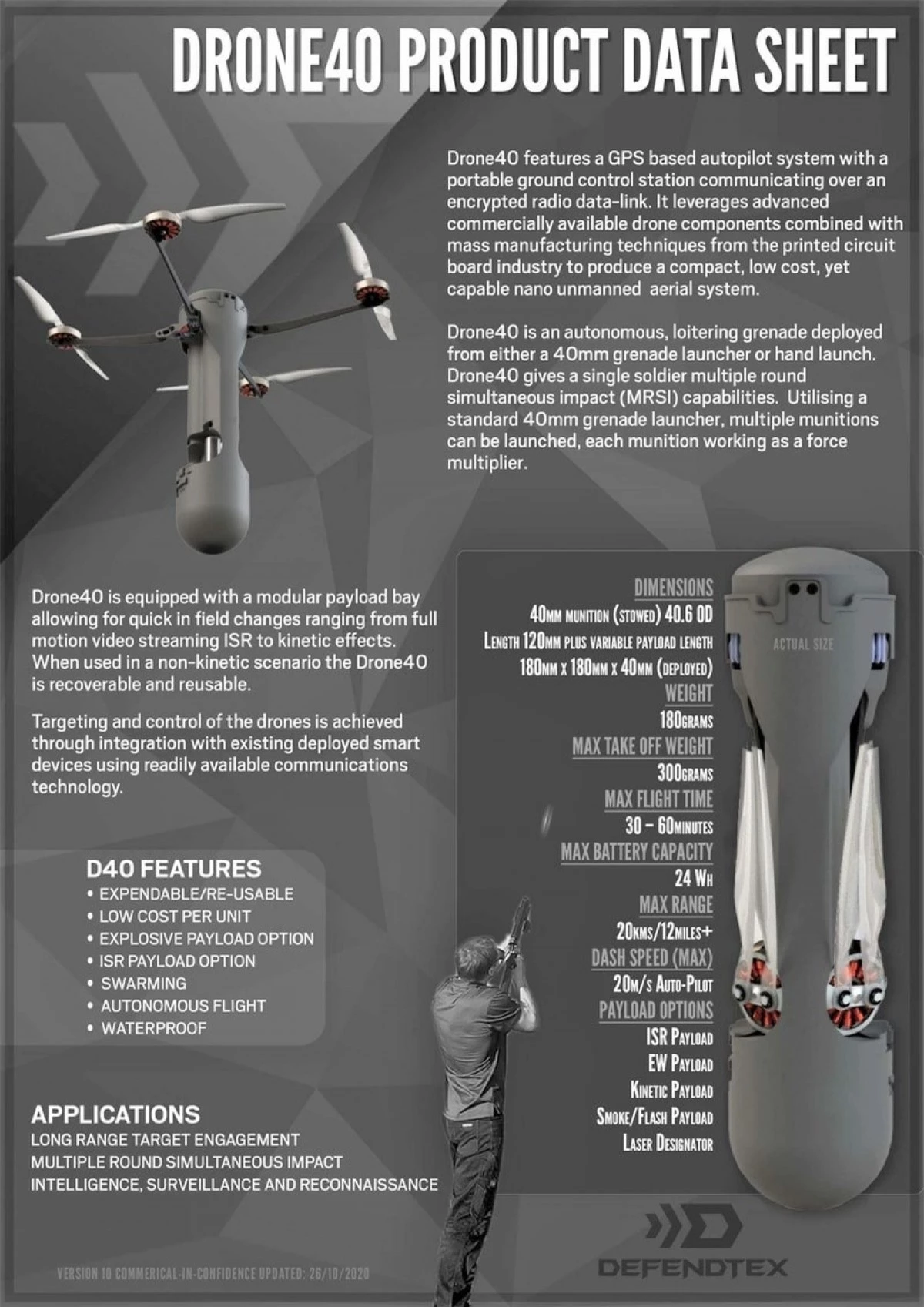 Drone40 có sở hữu nhiều tính năng ưu việt. Nguồn: marinecorpstimes.com