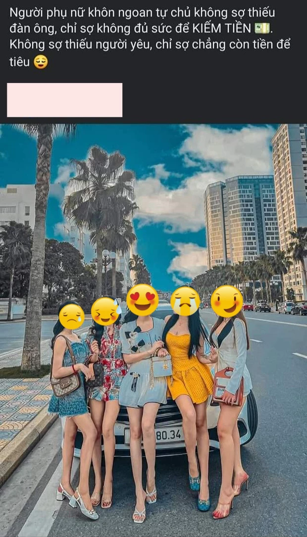 hình ảnh những cô gái “sang chảnh” vây xung quanh một chiếc xe Mercedes màu trắng được chia sẻ rộng rãi trên mạng xã hội tại Việt Nam