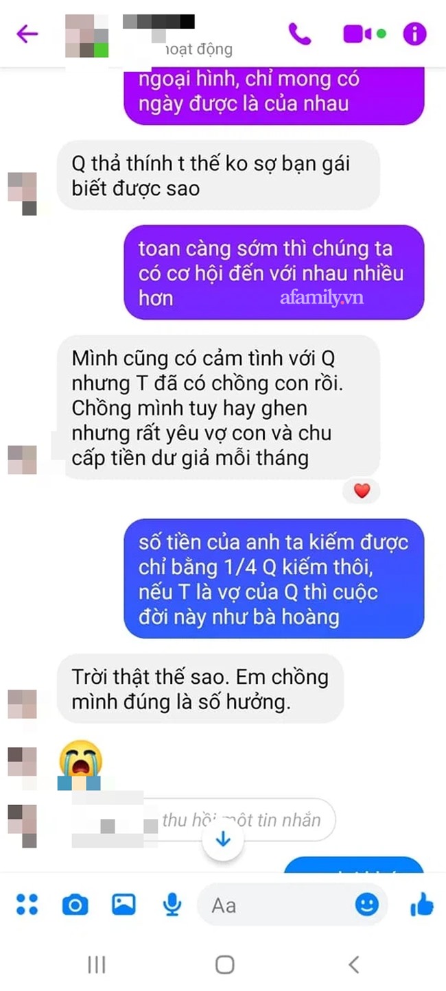 Vô tình đọc được những dòng tin nhắn của chồng tương lai với chị ...