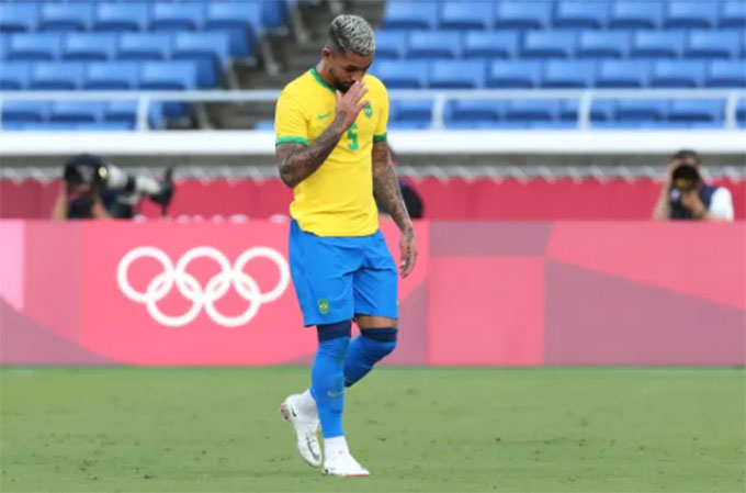 Luiz nhận thẻ đỏ, U23 Brazil chia điểm với U23 Bờ Biển Ngà