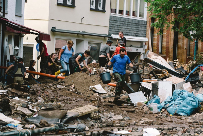 Lũ lụt gây hậu quả nghiêm trọng tại Đức. Ảnh: DPA