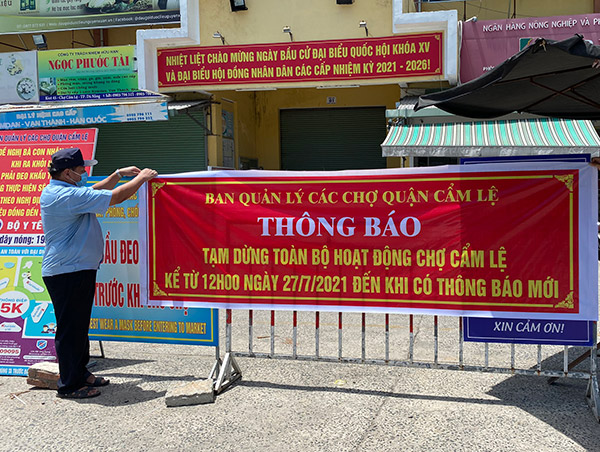 Đà Nẵng: Tạm dừng hoạt động 12 chợ vì có ca mắc COVID-19