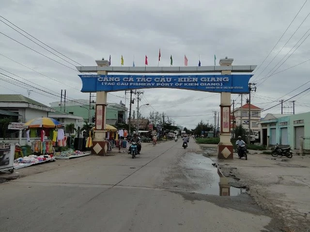Cảng cá Tắc Cậu, huyện Châu Thành, Kiên Giang.
