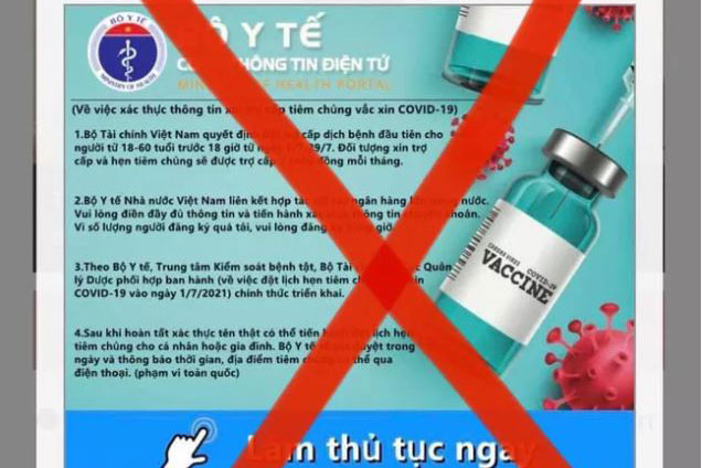 Cảnh báo thủ đoạn giả mạo website của Bộ Y tế để lừa đảo trợ cấp COVID-19
