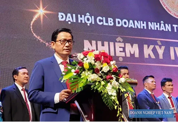 Ông Trịnh Tiến Dũng, Chủ tịch CLB Doanh nhân Thanh Hóa tại TP. Hồ Chí Minh, thành viên ban tổ chức.