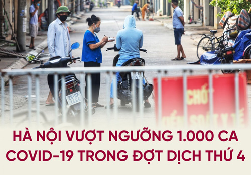 Hà Nội vượt ngưỡng 1.000 ca COVID-19 trong đợt dịch thứ 4