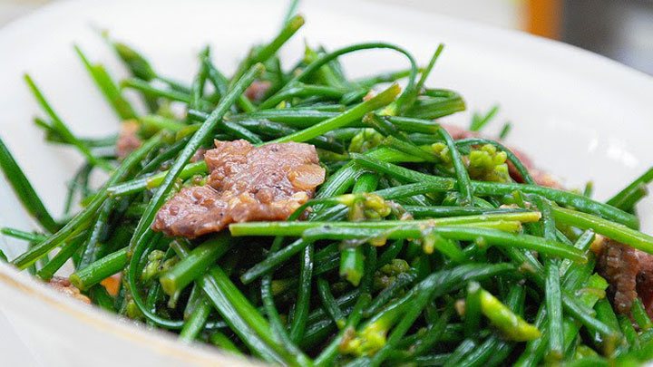 4 món ngon tốt cho sức khỏe với bông hẹ