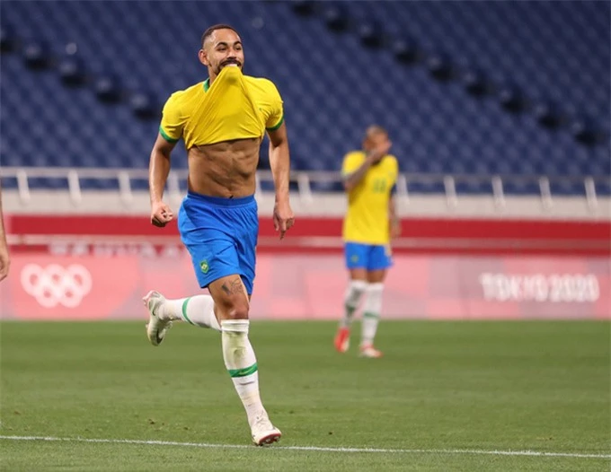 Cunha ghi bàn duy nhất trận U23 Brazil vs U23 Ai Cập
