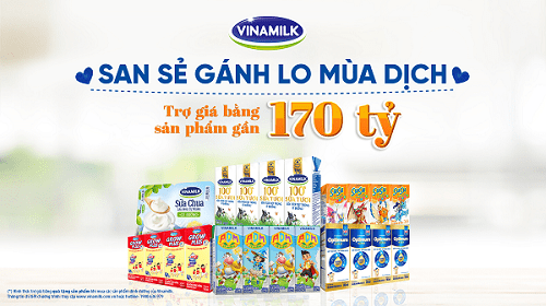 Vinamilk triển khai chương trình hỗ trợ quà tặng trợ giá mùa dịch lên đến 170 tỷ đồng
