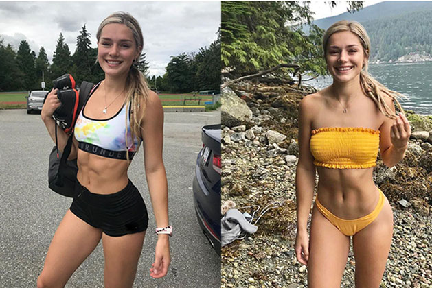 Cận cảnh nhan sắc xinh đẹp, thân hình 6 múi của nữ vận động viên Canada tại Olympic 2020