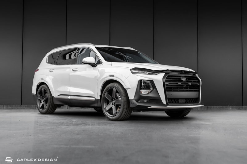 Hyundai Santa Fe khác biệt và hầm hố với gói độ thân rộng