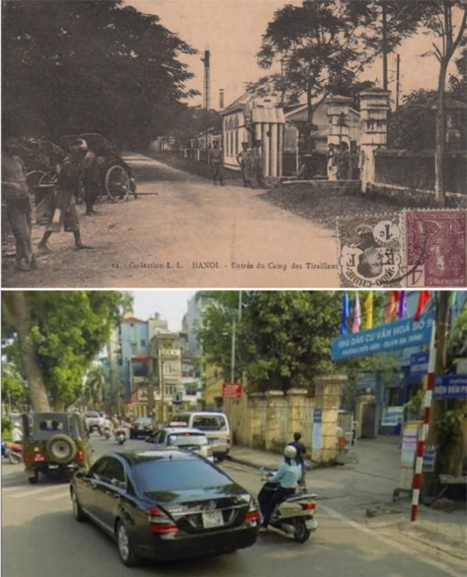   Đoạn giao cắt giữa đường Điện Biên Phủ và Nguyễn Tri Phương xưa và nay. (Ảnh: Group Hà Nội xưa)  