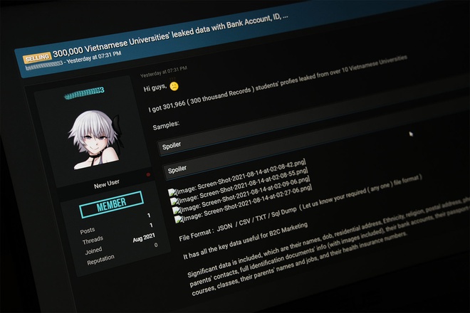 Hacker rao bán hồ sơ của 300.000 sinh viên 