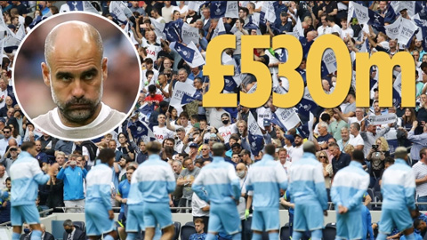 Man City thua Tottenham với đội hình đắt đỏ nhất lịch sử Ngoại hạng Anh