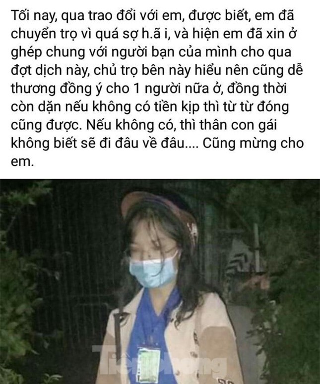 Thực hư tin nữ tình nguyện viên ở Bình Dương bị chủ trọ đuổi trong đêm ảnh 1