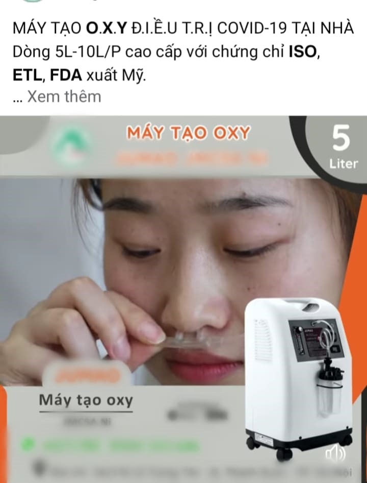 Có nên mua máy tạo oxy, máy đo chỉ số oxy trên mạng để chữa COVID-19?