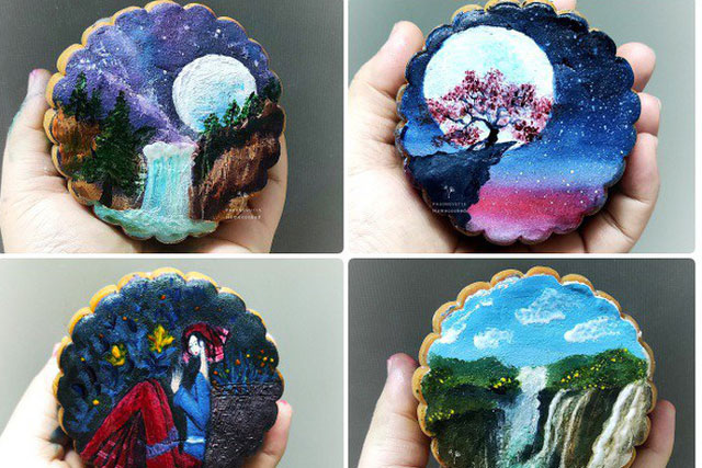 Lần đầu làm bánh Trung thu vẽ, mẹ Hà Nội đắt khách không dám nhận đơn vì quá tải