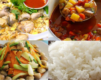 Thực đơn cơm chiều: Món giàu dinh dưỡng