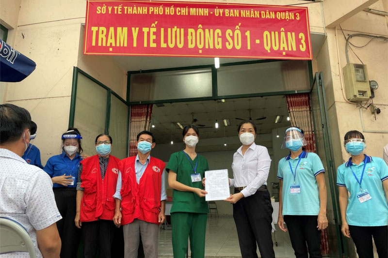 Thành lập trạm y tế lưu động tại TP. Hồ Chí Minh. Ảnh: HCDC