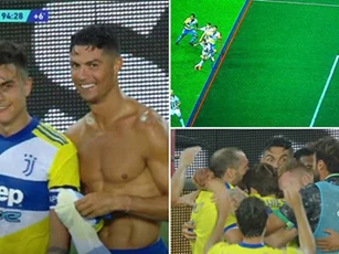 Ronaldo nhận thẻ vì cởi áo ăn mừng bàn thắng không... hợp lệ