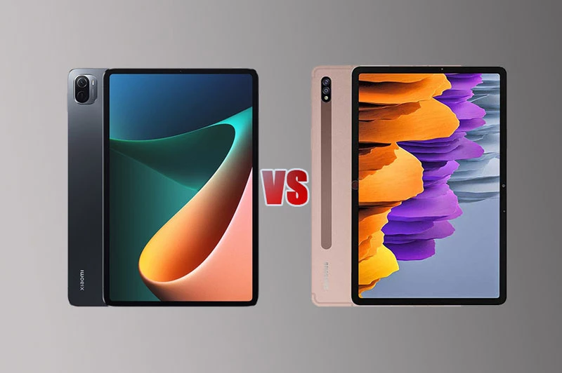 Xiaomi Mi Pad 5 Pro và Samsung Galaxy Tab S7 (phải).