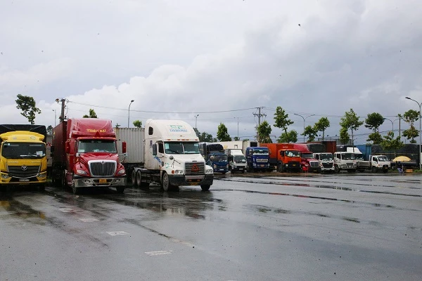 Các xe tải chở hàng hóa từ các tỉnh, thành phải tập kết lại Bến xe khách trung tâm Cần Thơ để được hướng dẫn.