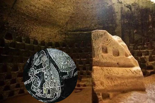 Những bức tranh tường trong đường hầm cổ đại khiến đội khảo cổ kinh ngạc: Loài người đã từng nuôi khủng long?