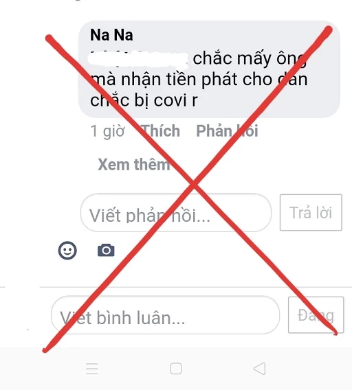 Nội dung bài viết và bình luận trên mạng xã hội của tài khoản "Na Na".