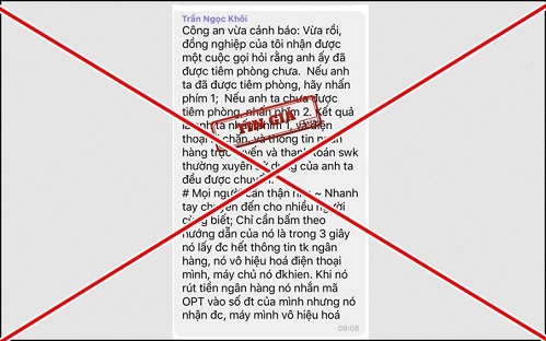 “Cảnh báo chiếm đoạt thông tin cá nhân qua cuộc gọi tiêm vaccine” là tin giả