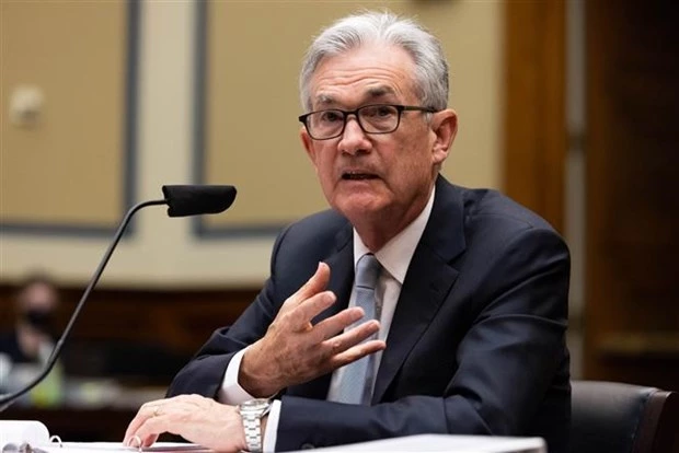 Chủ tịch FED Jerome Powell phát biểu trong một phiên điều trần tại Washington, D.C., (Mỹ), ngày 22/6/2021. (Ảnh: THX/TTXVN)