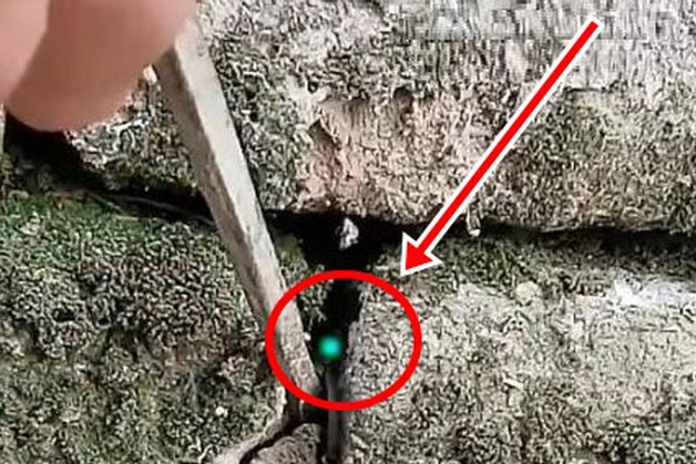 Thấy có ánh sáng lóe lên từ khe nứt trên tường, lại gần kiểm tra, người đàn ông "sáng cả mắt" trước thứ vừa tìm thấy