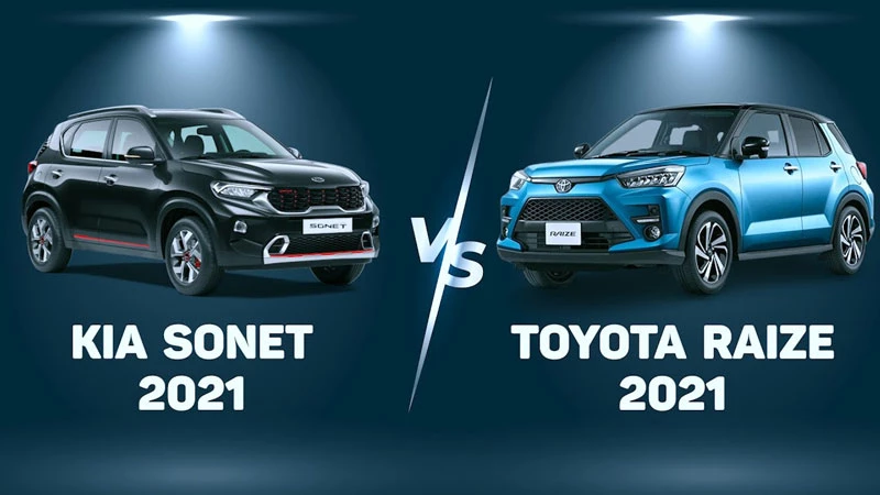 Kia Sonet và Toyota Raize.