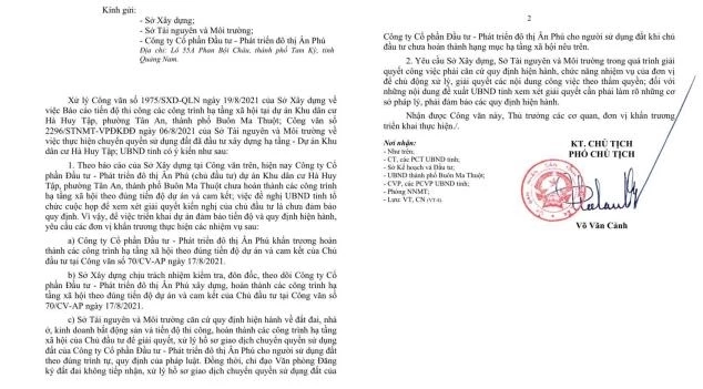 Đắk Lắk yêu cầu không xử lý hồ sơ giao dịch đất nền tại khu dân cư Hà Huy Tập.