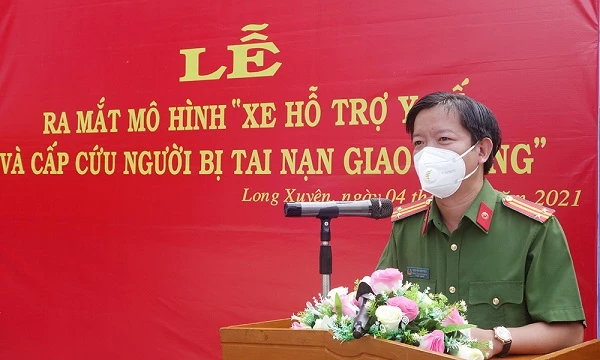 Trung tá Nguyễn Đức Hậu, Trưởng Công an TP Long Xuyên.