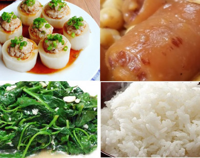 Thực đơn cơm chiều: Toàn món bổ dưỡng