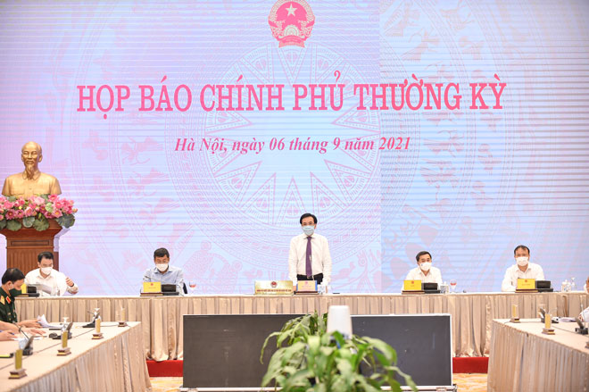 Nội dung họp báo Chính phủ thường kỳ tháng 8/2021