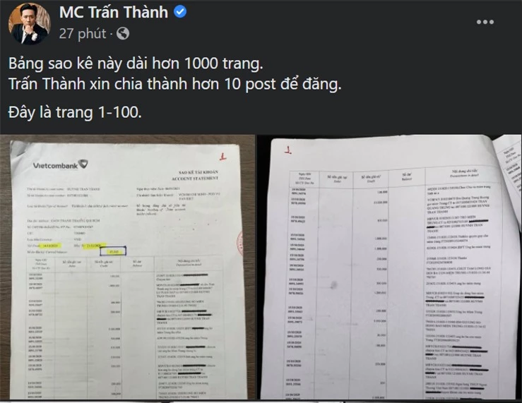 Trấn Thành: Cảm ơn vị khán giả có nhã ý tặng 50 tỷ cho Trấn Thành nếu tôi sao kê! - Ảnh 3.