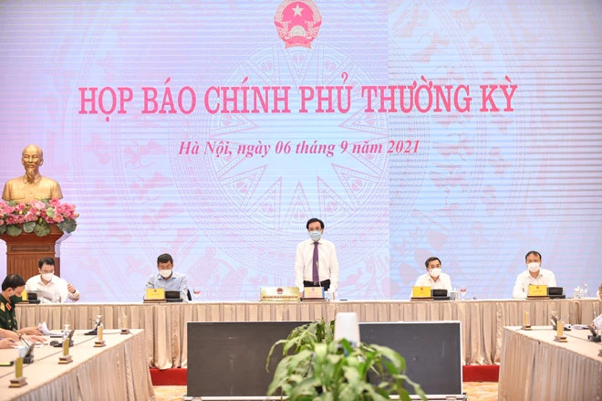 Toàn cảnh họp báo. Ảnh: VGP/Nhật Bắc