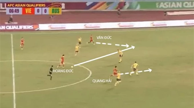 Một pha chuyền bóng thể hiện khả năng quan sát của Hoàng Đức 